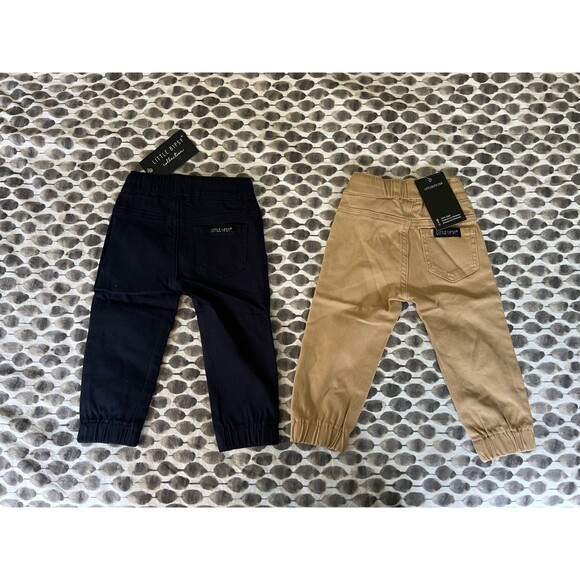 Two Pairs of NWT Little Bipsy Chino Joggers — size 6-12m - Picture 5 of 6